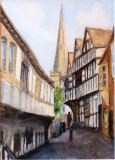 30 - Doreen McKerracher - Church Lane, Ledbury - Watercolour.jpg